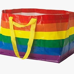 Large IKEA shopping bags, multicolored rainbow tote